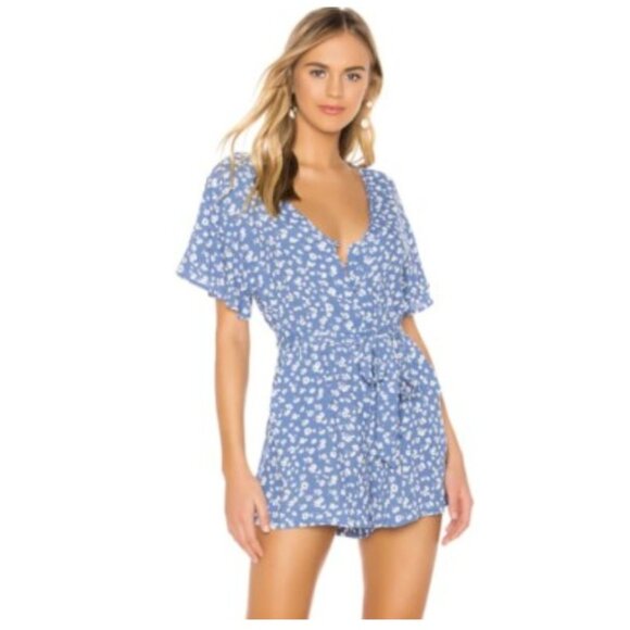 Rails Romper Womens XS Sophia Button Front Belted Floral Daisies NEW - Picture 1 of 5